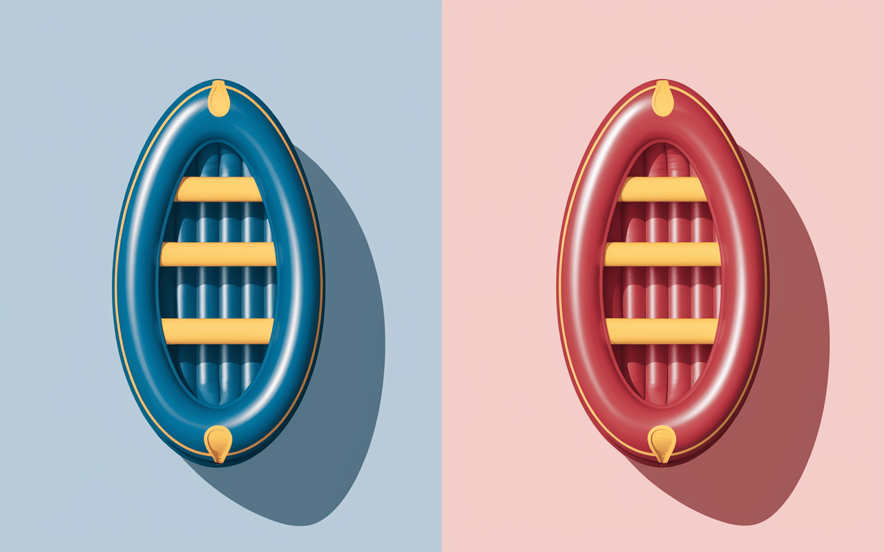 canoe gonflable familial sportif cote a cote