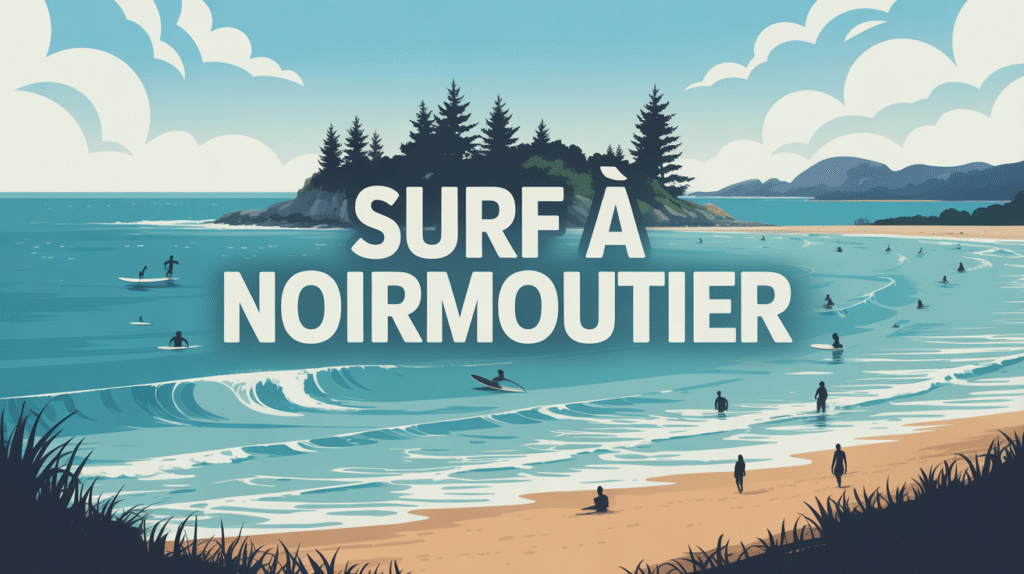 vue panoramique noirmoutier surf plage vagues