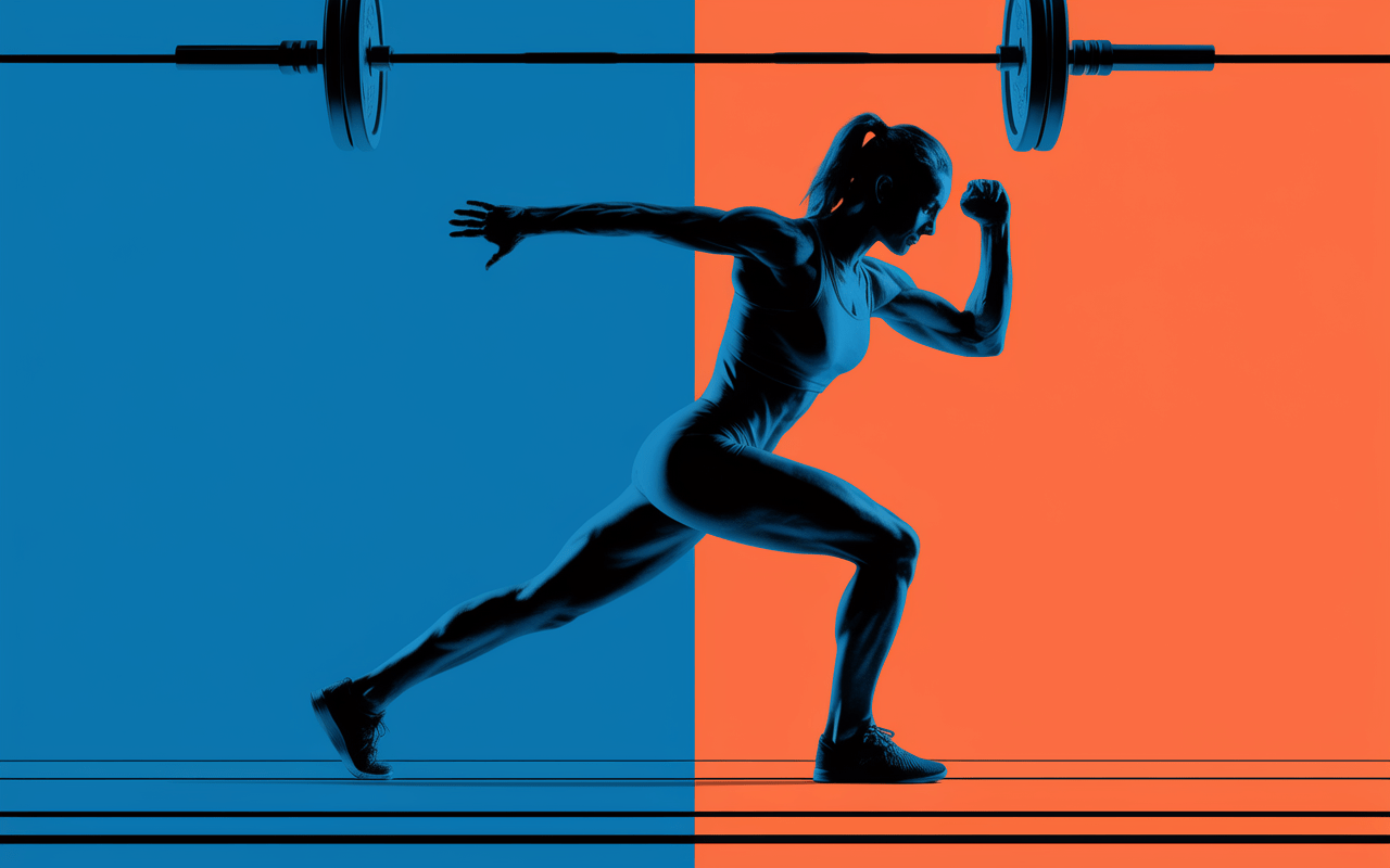 Athlète effectuant des pompes avec poignées pompes