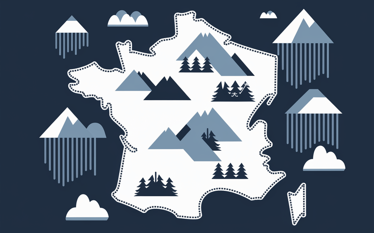 carte France station les plus enneigées 2024 hauteurs de neige