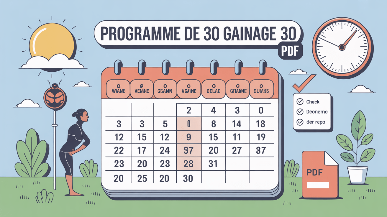 programme gainage 30 jours pdf calendrier et progression visuelle