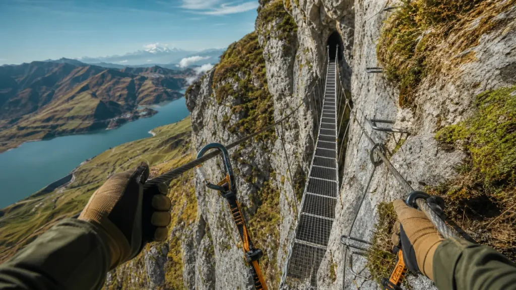Via ferrata du Roc du Vent : AD, pont népalais et tunnel pour une sortie en confiance