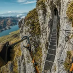 Roc du vent via ferrata : pont népalais et tunnel