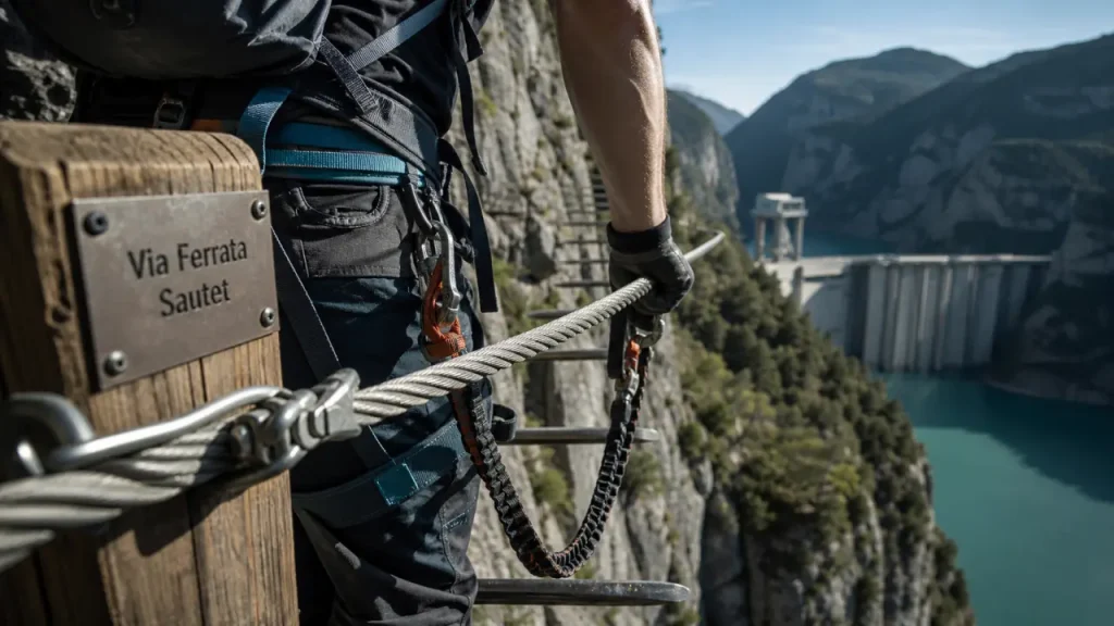 Via ferrata du barrage du Sautet : deux parcours, 180 m de dénivelé et une tyrolienne à réserver