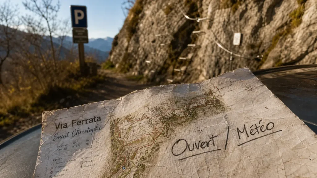 Carte via ferrata : l’outil pour voir l’ouverture, le niveau et l’accès d’un seul coup d’œil