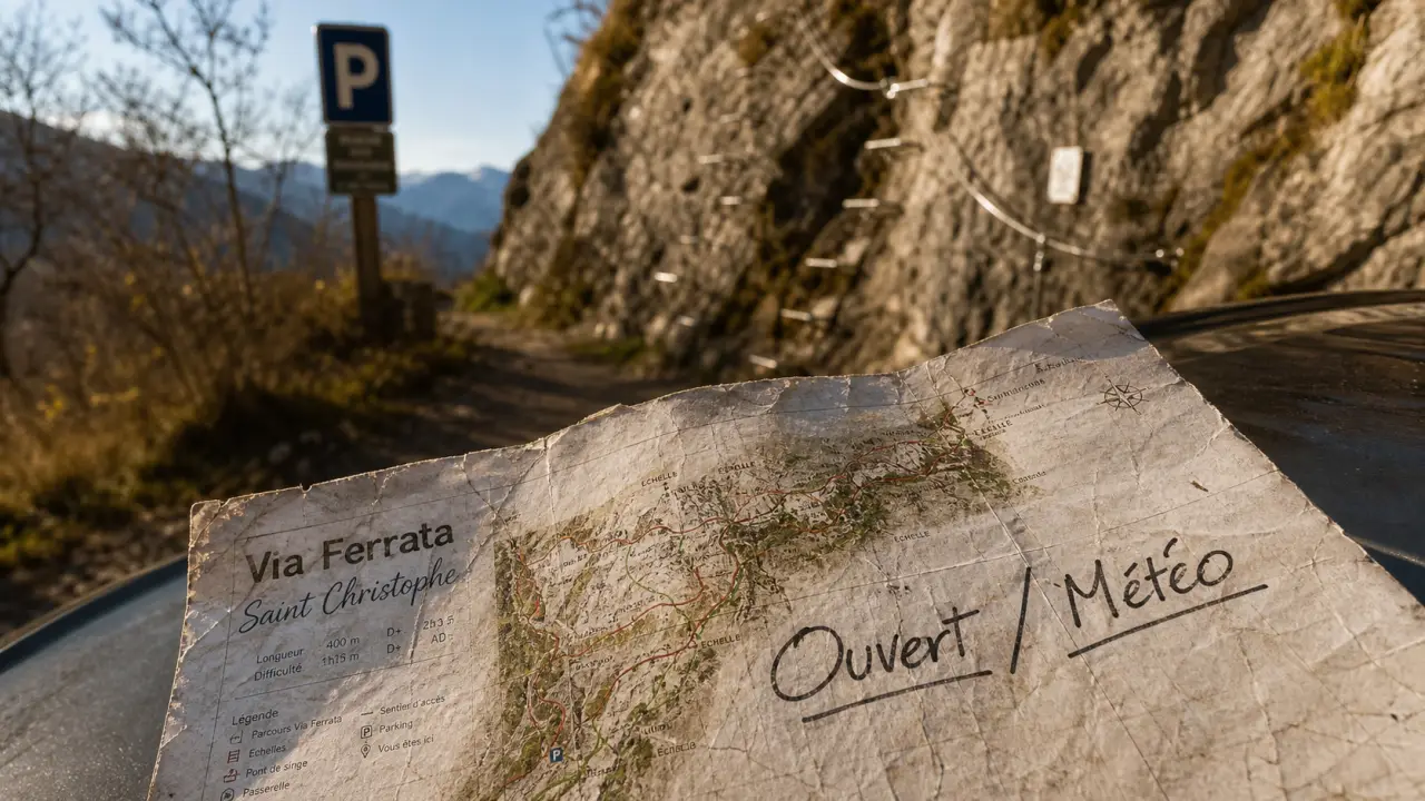 Carte via ferrata : ouverture, niveau et accès en un coup d’œil