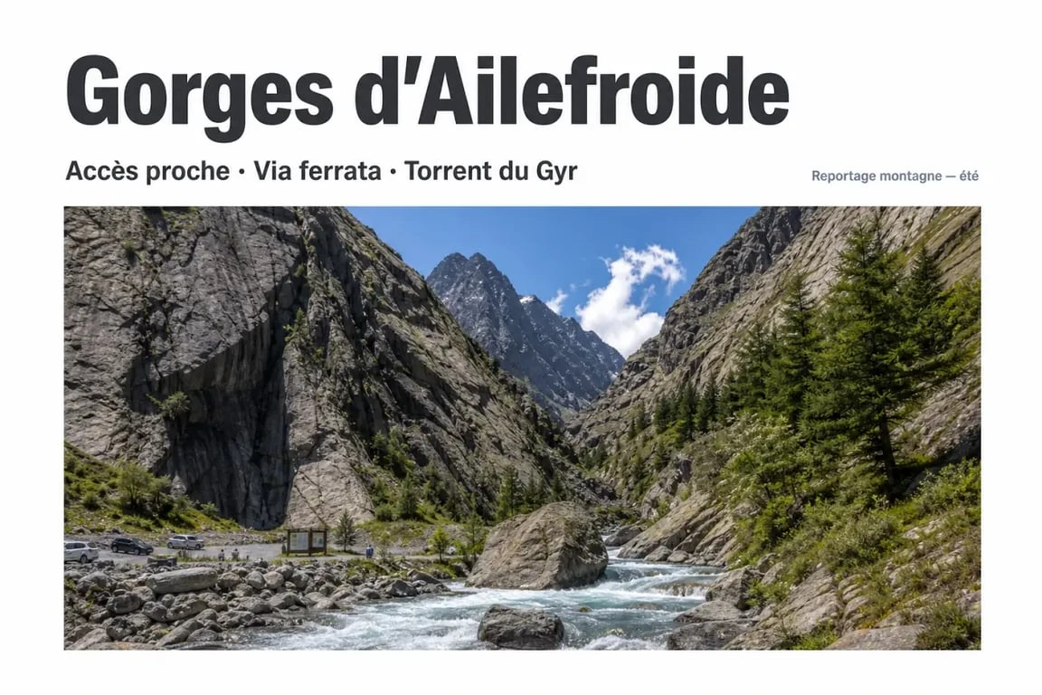 Via ferrata des gorges d'Ailefroide : accès proche du parking et cadre alpin des gorges