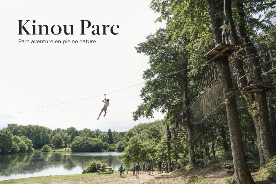 Kinou Parc parcours aventure en plein air à Saint-Christophe-en-Bazelle