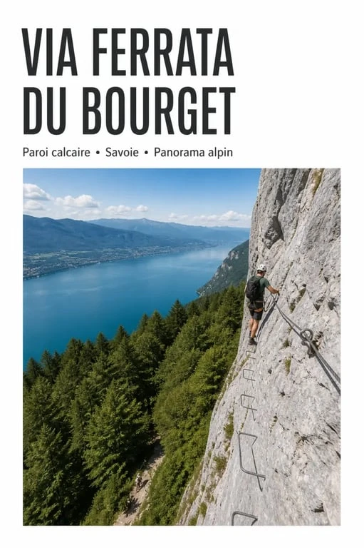 Via ferrata dent du chat au-dessus du lac du Bourget en Savoie