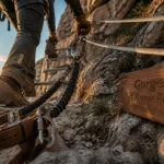 via ferrata gorges d'agnielles : passage sur échelle, deux parcours