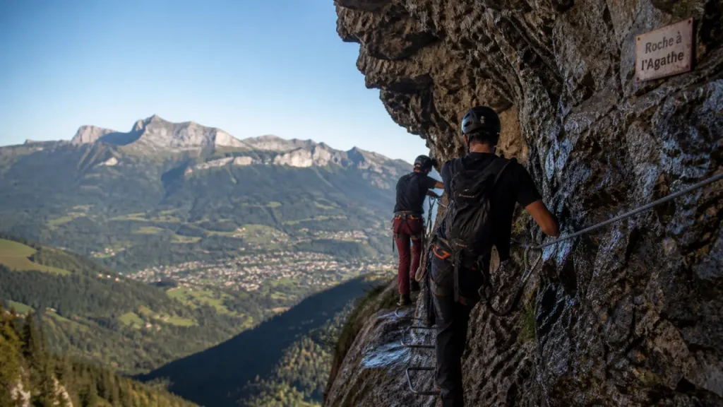 Via ferrata La Roche à l’Agathe : D, D+ ou ED selon la sortie choisie