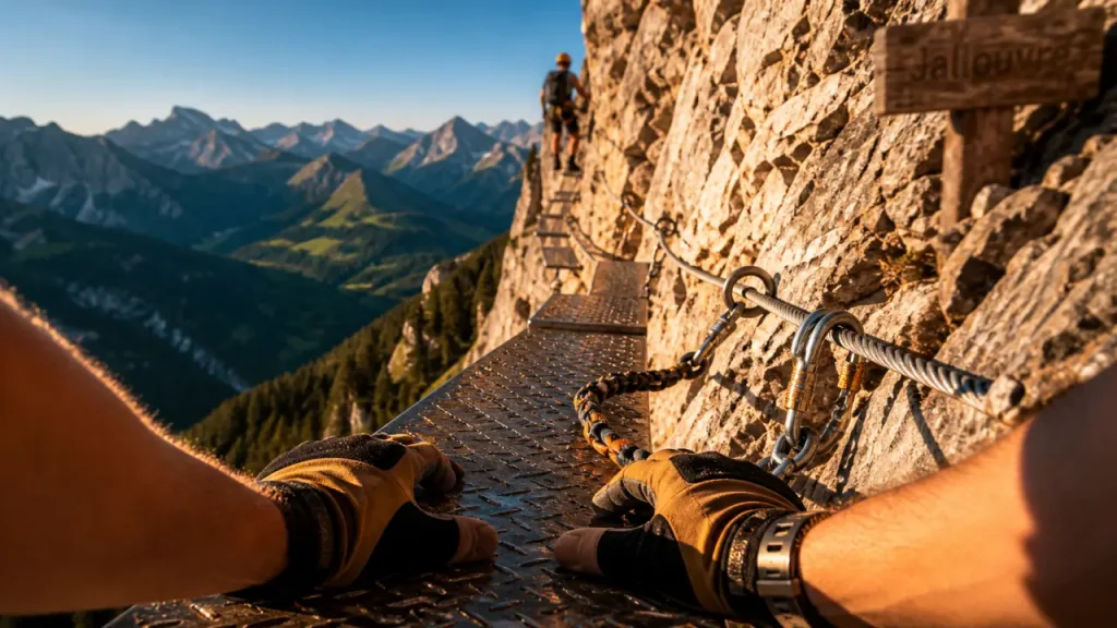 Via ferrata de la Tour du Jallouvre : 1100 m de câble, trois options et un retour à ne pas sous-estimer