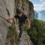 Via ferrata le roc du cornillon : vue sur le Lac du Bourget