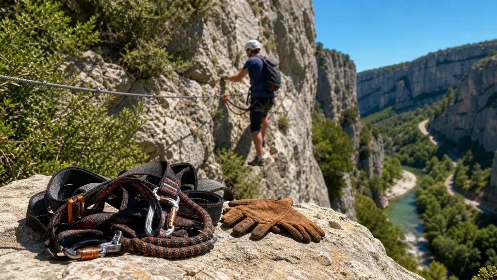 À Collias, la via ferrata des gorges du Gardon entre rocher, tyroliennes et départ à repérer