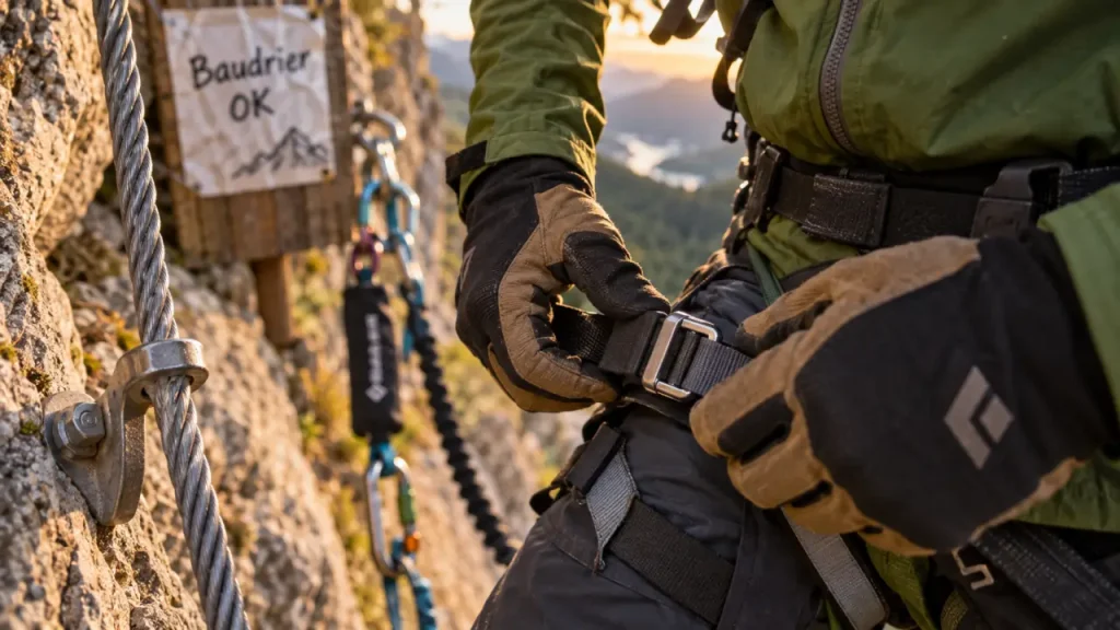 Baudrier via ferrata : confort ou contrainte, tout se joue dans le réglage