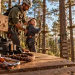 Parc aventure Vivons Perchés : accrobranche en forêt de pins à Pleumeur-Bodou