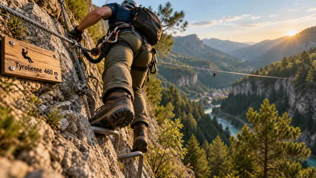 Via ferrata des Demoiselles du Castagnet : 460 mètres de tyrolienne et 750 mètres d&rsquo;aventure