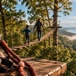 Coolongalook parc aventure : tyroliennes en famille sur parcours
