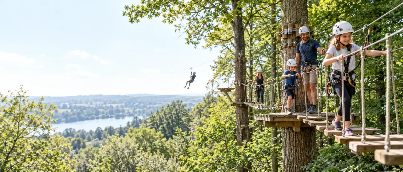 Forêt Adrénaline Rennes parc aventure dans les arbres au parc des Gayeulles