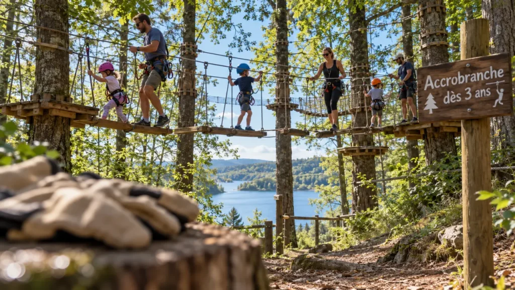 Lantic parc aventure : accrobranche dès 3 ans dans les arbres, familles sur parcours