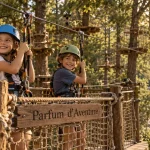 Parc parfum d aventure près d Anduze : tyrolienne au bord du Gardon