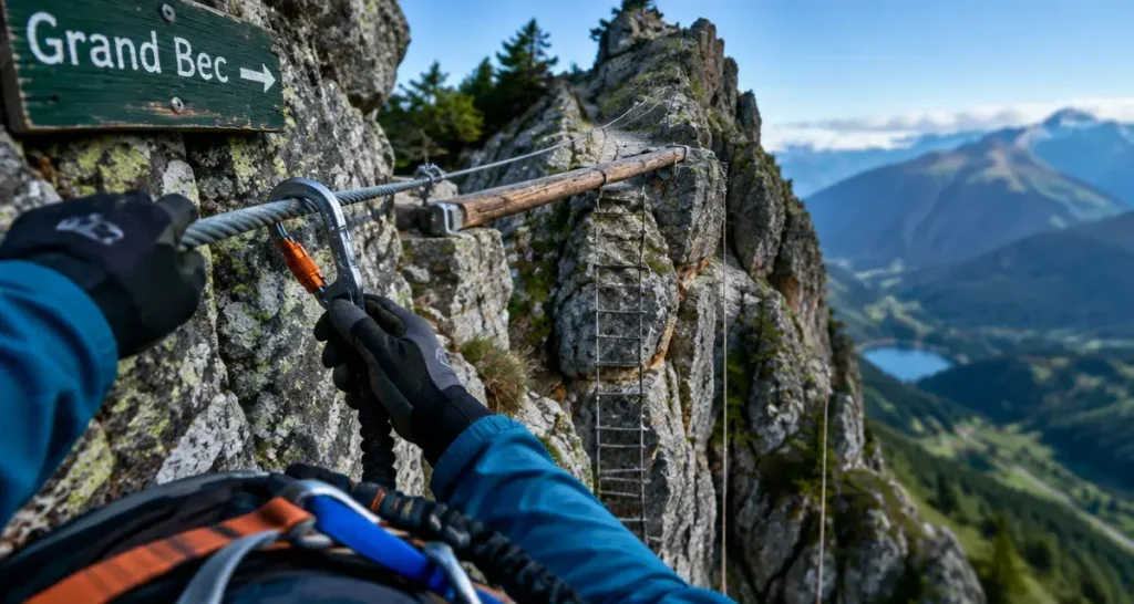 Via ferrata du Grand Bec à l&rsquo;Alpe du Grand Serre : AD+ ou D+, quelle partie choisir ?